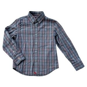 UNTUCKit Boy's Size 6-7 Button-Down Shirt Grey Plaid‎